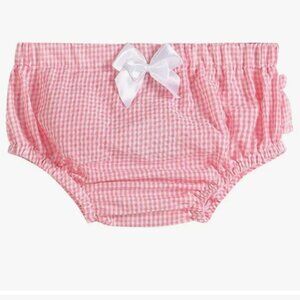 Pink Seersucker Cotton Baby Bloomers